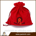 Hot Sale red velvet drawstring bag christmas gift bag